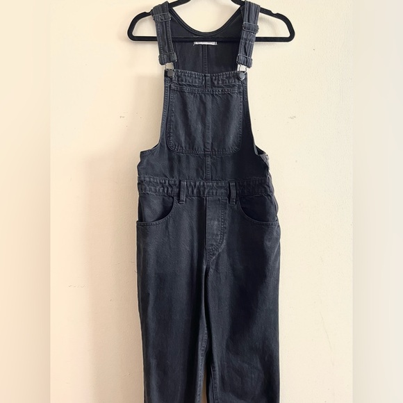 Madewell Overalls in Lunar Wash Skinny Black Denim Sz Small Good Used Condition - Picture 5 of 12